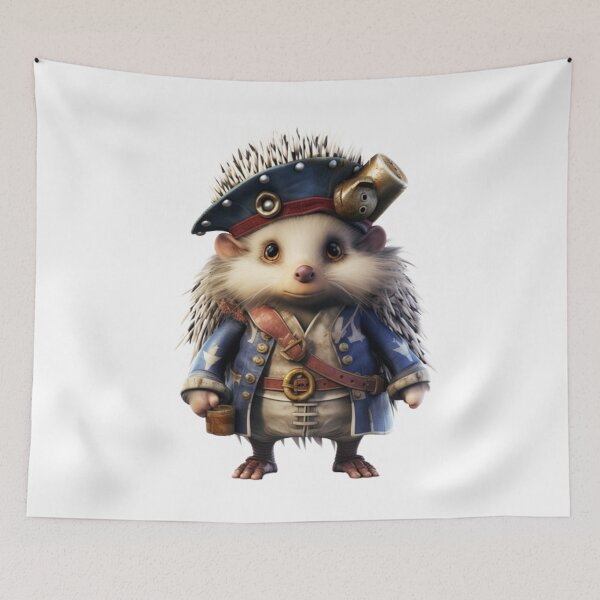 Item preview, Kawaii Hedgehog Pirate designed and sold by KawaiiArtStyle.