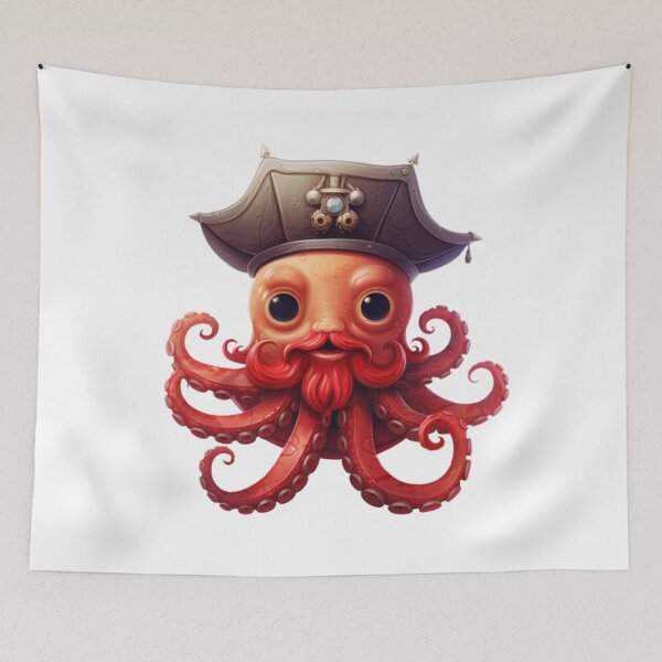 Item preview, Kawaii Octopus Pirate designed and sold by KawaiiArtStyle.