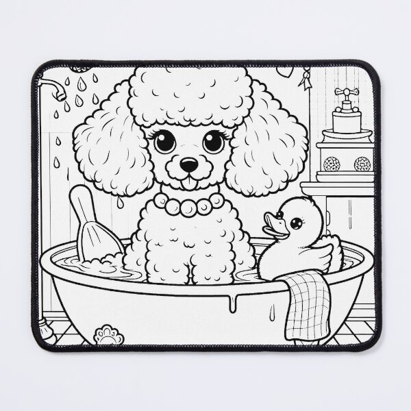 Item preview, The toy poodle is taking a bath with foam designed and sold by Svetlana Kalaturskaia.