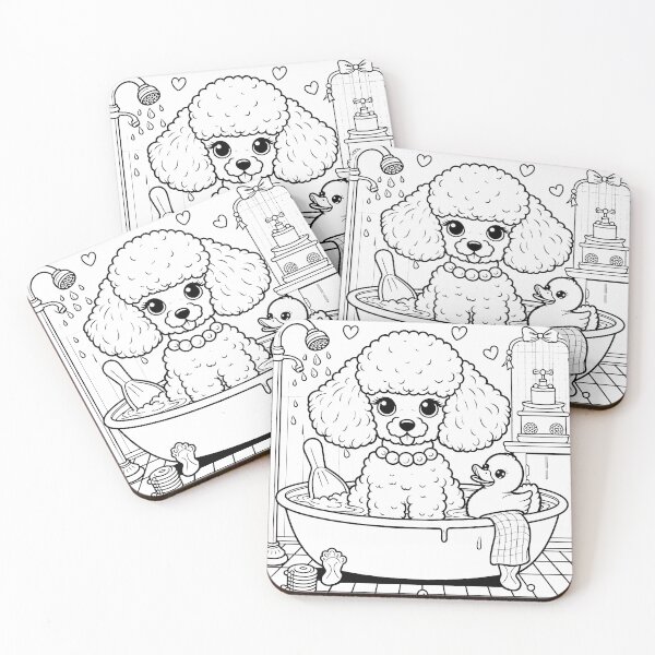 Item preview, The toy poodle is taking a bath with foam designed and sold by Svetlana Kalaturskaia.