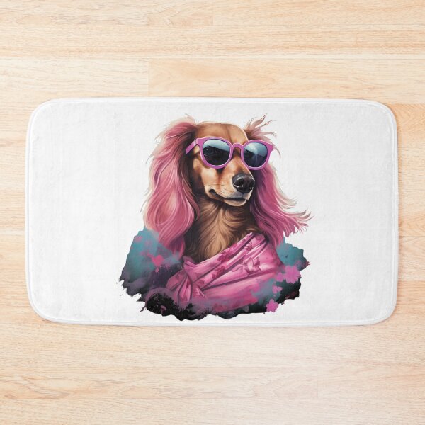 Item preview, Dachschund In Pink Glasses designed and sold by NicolasGlowArt.