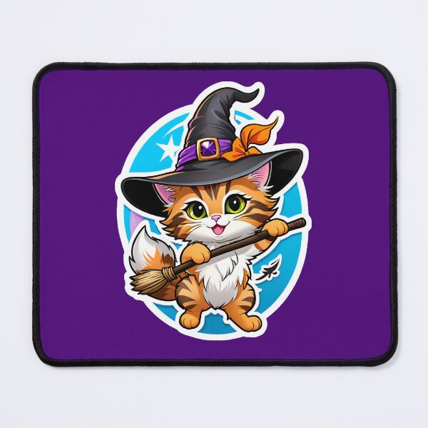 Item preview, Cute Kitty Cat Witch designed and sold by TheArtOfPat.