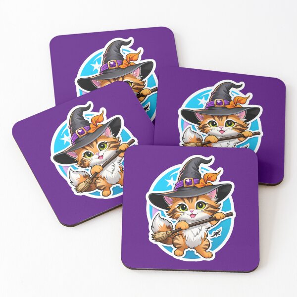 Item preview, Cute Kitty Cat Witch designed and sold by TheArtOfPat.