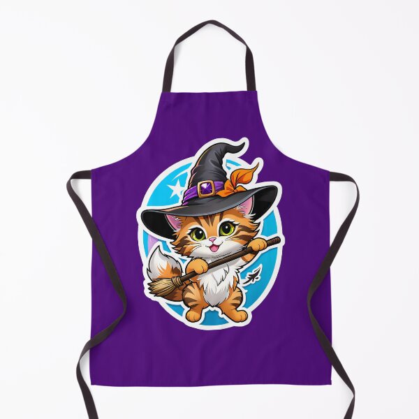 Item preview, Cute Kitty Cat Witch designed and sold by TheArtOfPat.