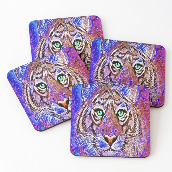 Item preview, 'Electric Gaze' - Impressionist Tiger Portrait designed and sold by gleefulme.