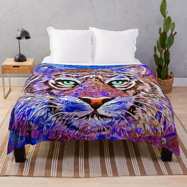 Item preview, 'Electric Gaze' - Impressionist Tiger Portrait designed and sold by gleefulme.