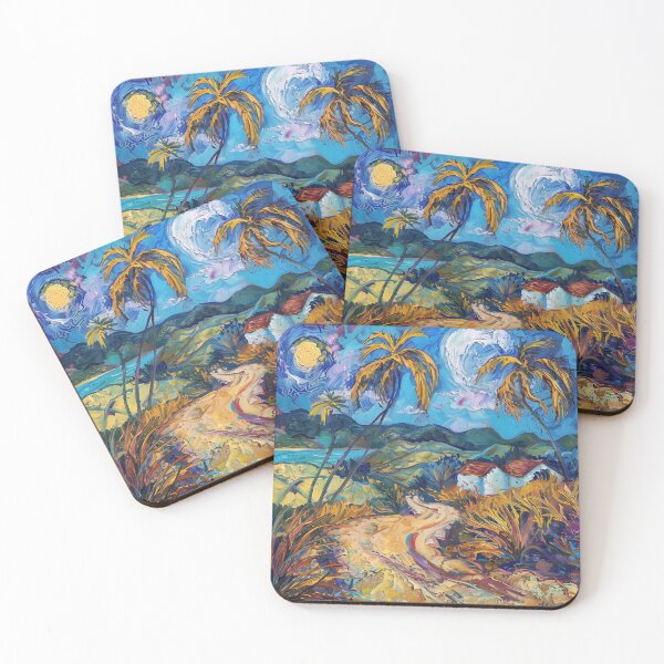 Item preview, Aruban landscape | Painting in the style of Vincent van Gogh designed and sold by ComicsFactory.