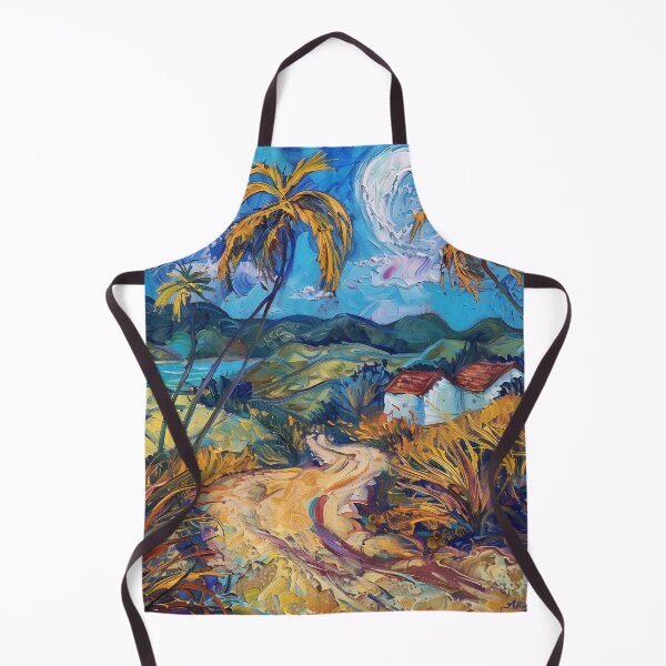 Item preview, Aruban landscape | Painting in the style of Vincent van Gogh designed and sold by ComicsFactory.