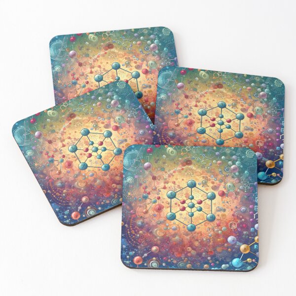 Item preview, Artistic Biochemistry Molecule Design - Abstract Organic Chemistry Artwork designed and sold by Molecularmerch.