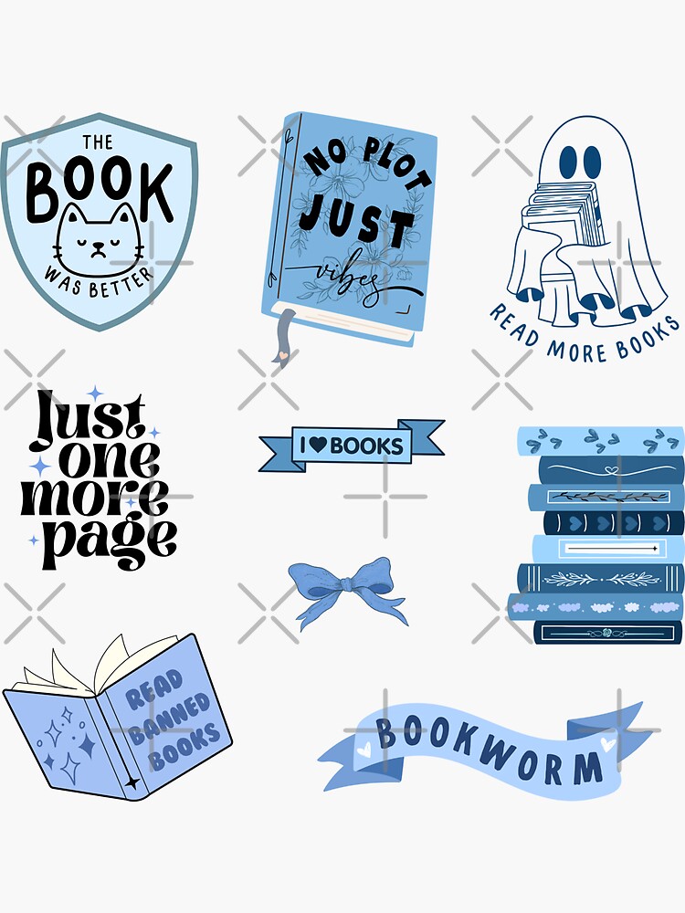 Blue Bookish Pack Sticker