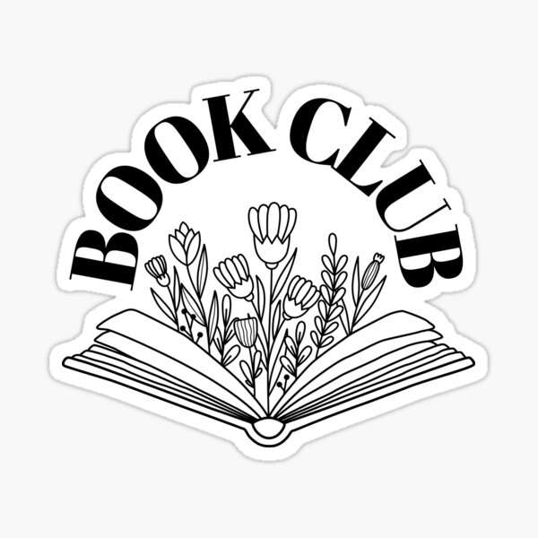 Item preview, Book Club Book Outline Flowers designed and sold by HeyDaisyShop.