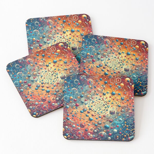 Item preview, Artistic Biochemistry Molecule Design - Abstract Organic Chemistry Artwork designed and sold by Molecularmerch.