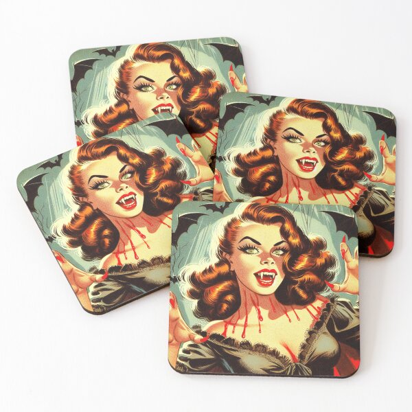 Item preview, Hot Vampire Girl designed and sold by PulpVintage.