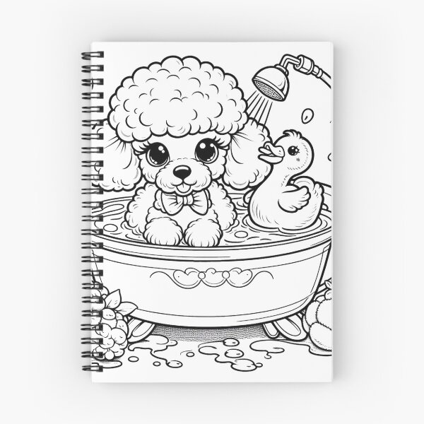 Item preview, The toy poodle is taking a bath with foam Sticker 2 designed and sold by Svetlana Kalaturskaia.