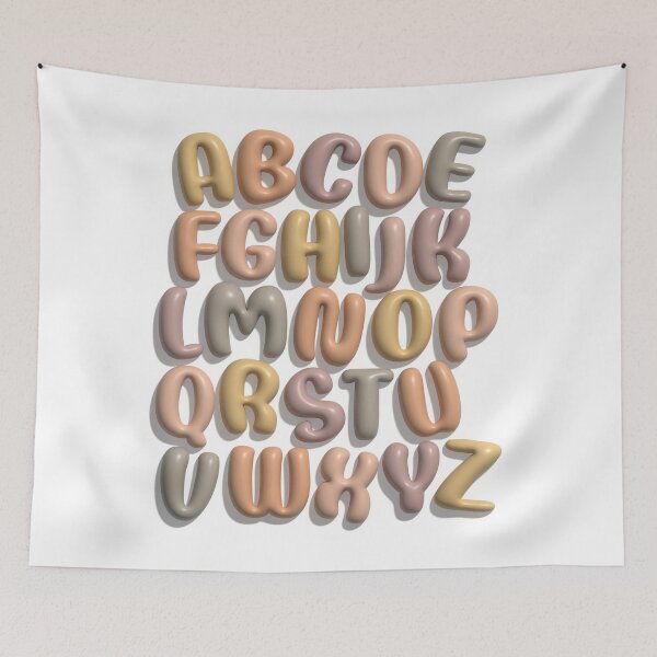 Item preview, Letter poster A to Z | Boho colors designed and sold by AniDragonfly.