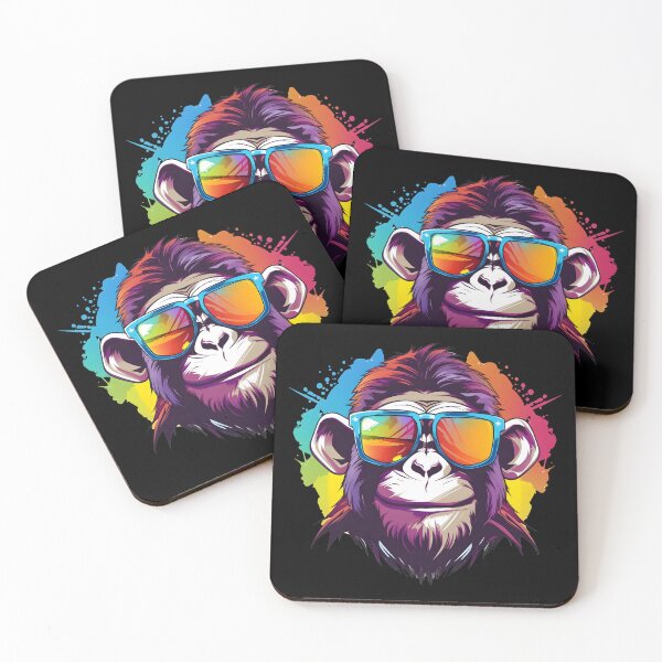 Item preview, Summer Vacation Cartoon Cute Cool Monkey With Sunglasses designed and sold by Leonardo Palumbo.
