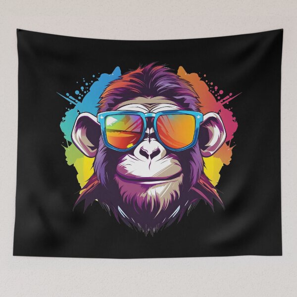 Item preview, Summer Vacation Cartoon Cute Cool Monkey With Sunglasses designed and sold by Leonardo Palumbo.