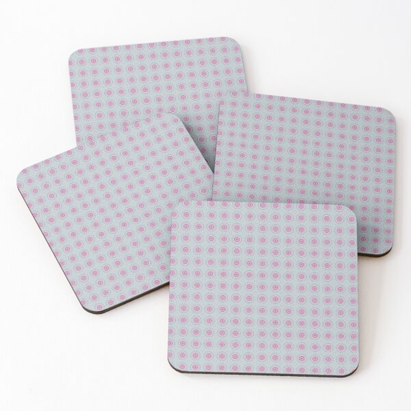 Item preview, Vintage Pastel Mandala Mini Pattern Pink Aqua Blue Distorted Cottagecore designed and sold by kattakitty.