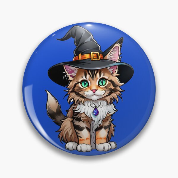 Artikelvorschau, Cute Maine Coon Kitty Cat Witch entworfen und verkauft von TheArtOfPat.