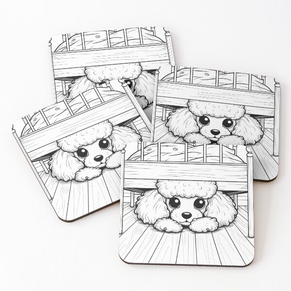 Item preview, Girl dog toy poodle under the bed designed and sold by Svetlana Kalaturskaia.