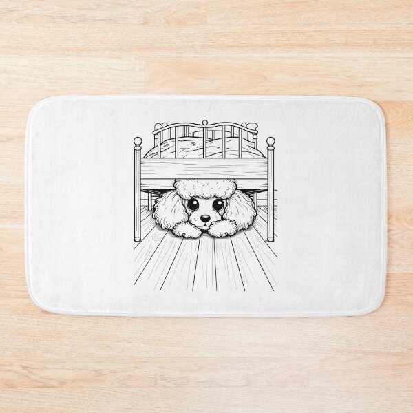 Item preview, Girl dog toy poodle under the bed designed and sold by Svetlana Kalaturskaia.