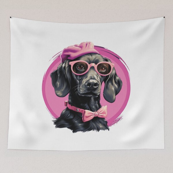 Item preview, Elegant Pink Dog  designed and sold by NicolasGlowArt.