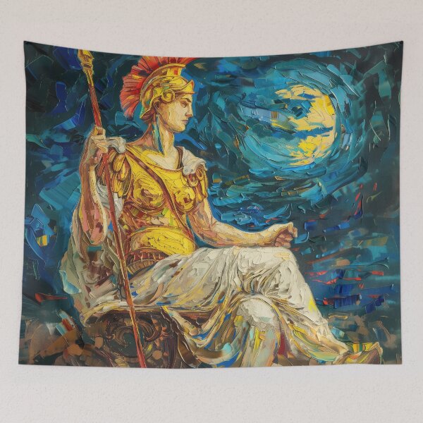 Item preview, Athena | Painting in the style of Vincent van Gogh designed and sold by ComicsFactory.