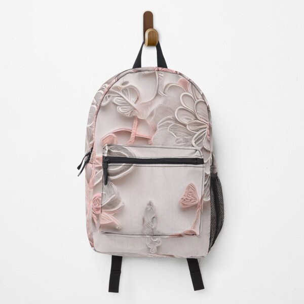 Item preview, Romantic Lace Symphony: Beautiful Babypink and Gray Floral Elegance designed and sold by roon-ai.