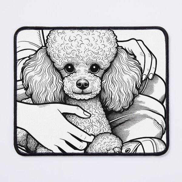 Item preview, The toy poodle is in the owner's arms designed and sold by Svetlana Kalaturskaia.