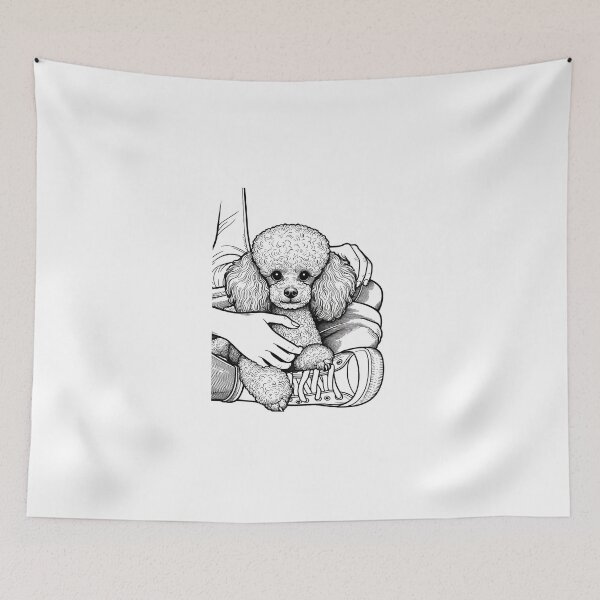 Item preview, The toy poodle is in the owner's arms designed and sold by Svetlana Kalaturskaia.