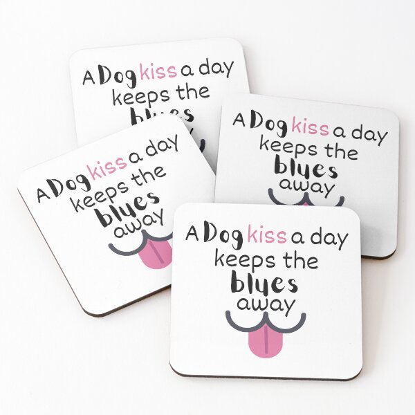Item preview, A Dog Kiss A Day Keeps the Blues Away | I Love Dogs | Pets | Pet Owners designed and sold by SunandShade.