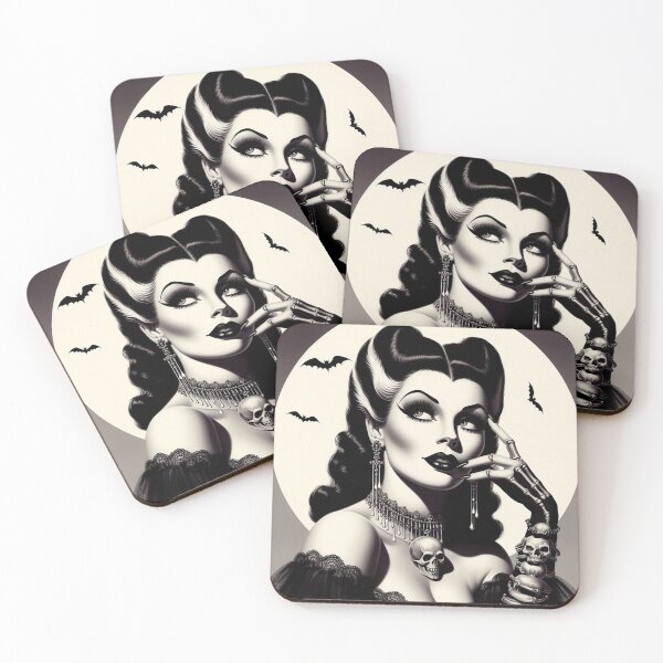 Item preview, Retro Goth Woman designed and sold by PulpVintage.