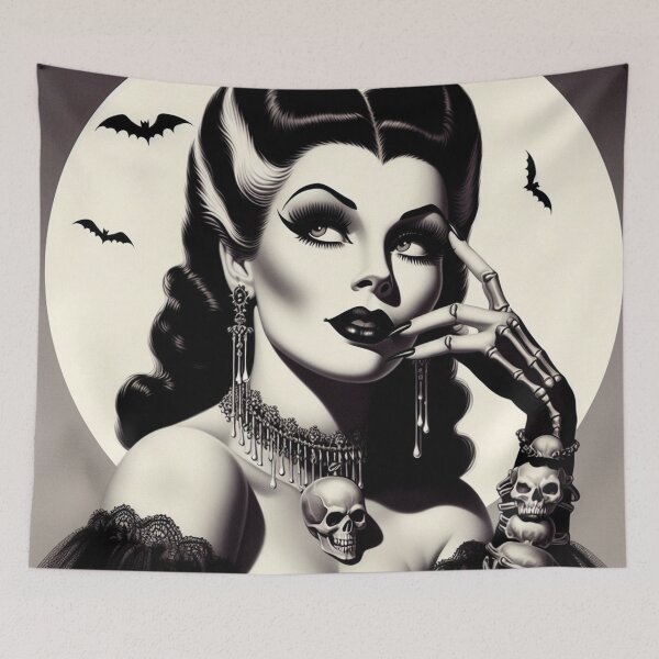 Item preview, Retro Goth Woman designed and sold by PulpVintage.
