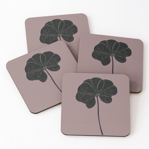 Item preview,  Neutral Clay Black Minimalist Real Five Leaf Clover designed and sold by kattakitty.