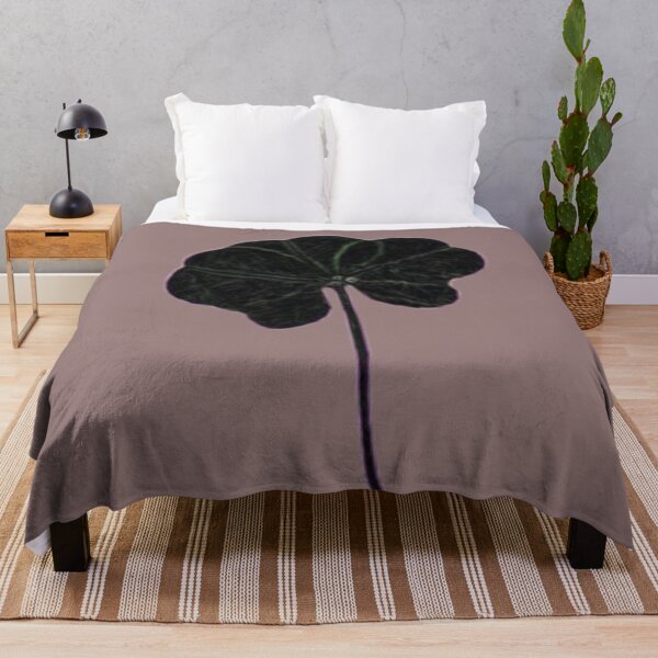 Item preview, Neutral Clay Black Minimalist Real Five Leaf Clover designed and sold by kattakitty.