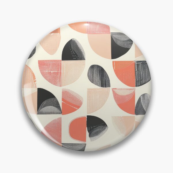 Item preview, Midcentury modern in Peach and brown designed and sold by InnerOtterArt.