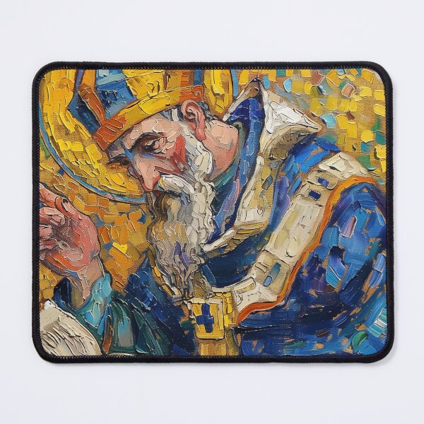 Item preview, Augustine of Hippo | Painting in the style of Vincent van Gogh designed and sold by ComicsFactory.
