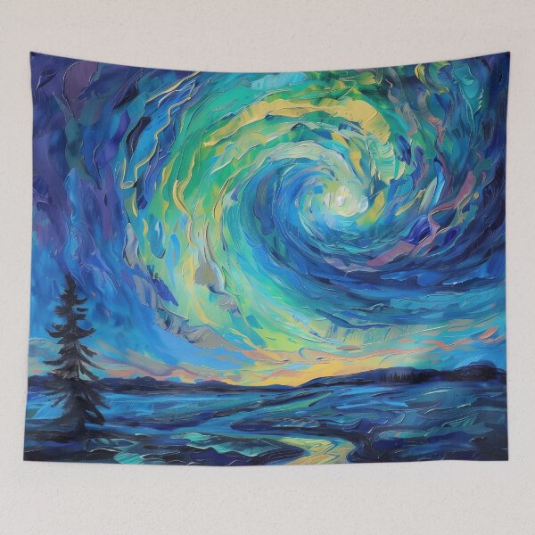 Item preview, Aurora Boeralis | Painting in the style of Vincent van Gogh designed and sold by ComicsFactory.