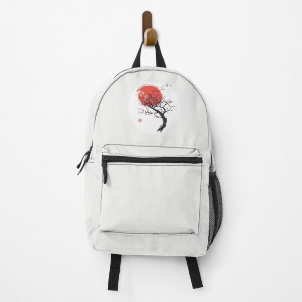 Item preview, Traditional, Ancient Japanese Tree with Cherry Blossoms, Red Sun Background designed and sold by designs.