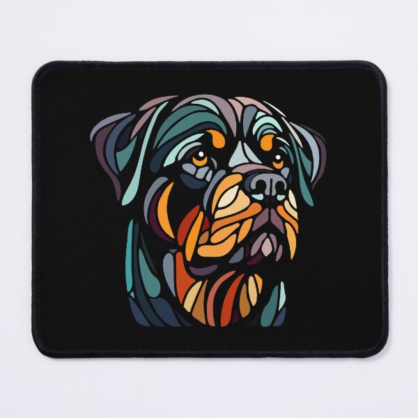 Item preview, Rottwieler dog, rott, rottie geometric art, pop art, Polygonal illustration designed and sold by CutOriginalArt.