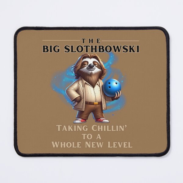 Item preview, The Big Slothbowski Funny Sloth Cartoon designed and sold by André Botes.