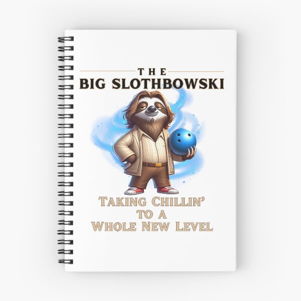 Item preview, The Big Slothbowski Funny Sloth Cartoon designed and sold by André Botes.