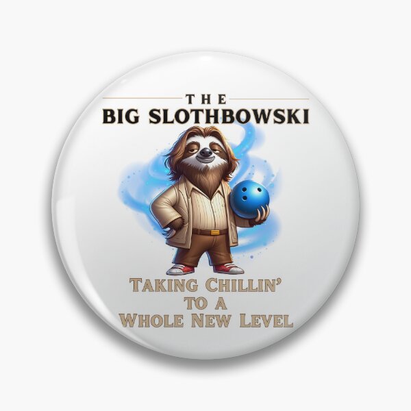Item preview, The Big Slothbowski Funny Sloth Cartoon designed and sold by André Botes.
