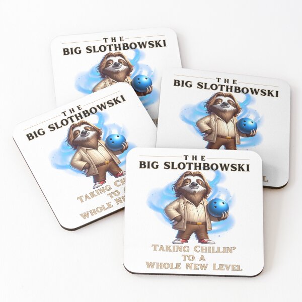 Item preview, The Big Slothbowski Funny Sloth Cartoon designed and sold by André Botes.