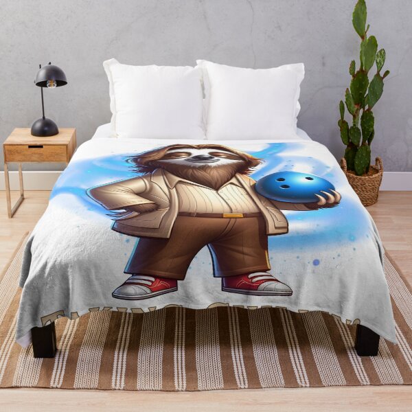 Item preview, The Big Slothbowski Funny Sloth Cartoon designed and sold by André Botes.