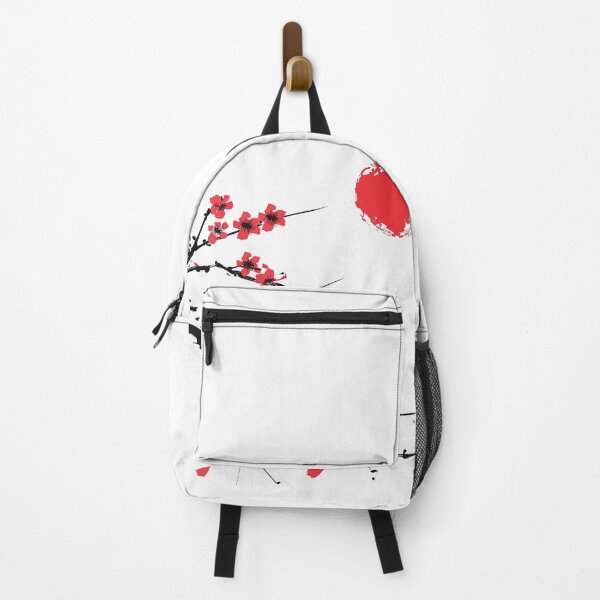 Item preview, Traditional, Ancient Japanese Tree with Cherry Blossoms, Red Sun Background designed and sold by designs.