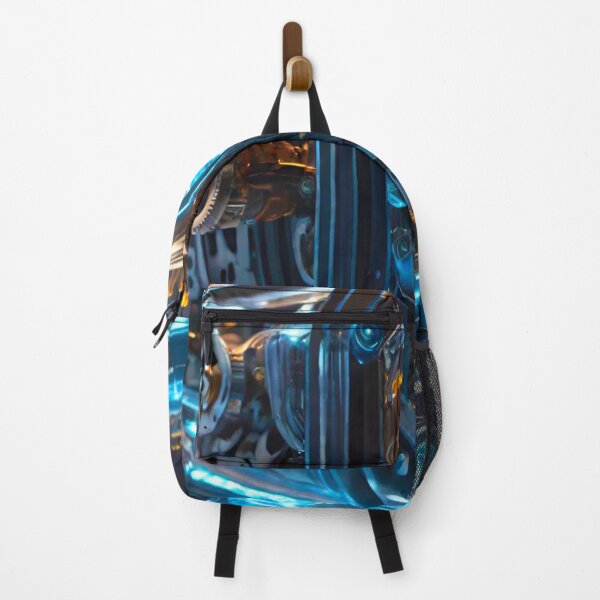 Item preview, Neon Nexus: Giant Mechanical Box with Electric Blue Glow designed and sold by GrizzlyCollective.