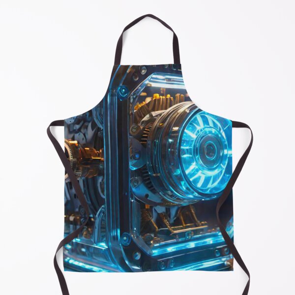 Item preview, Neon Nexus: Giant Mechanical Box with Electric Blue Glow designed and sold by GrizzlyCollective.