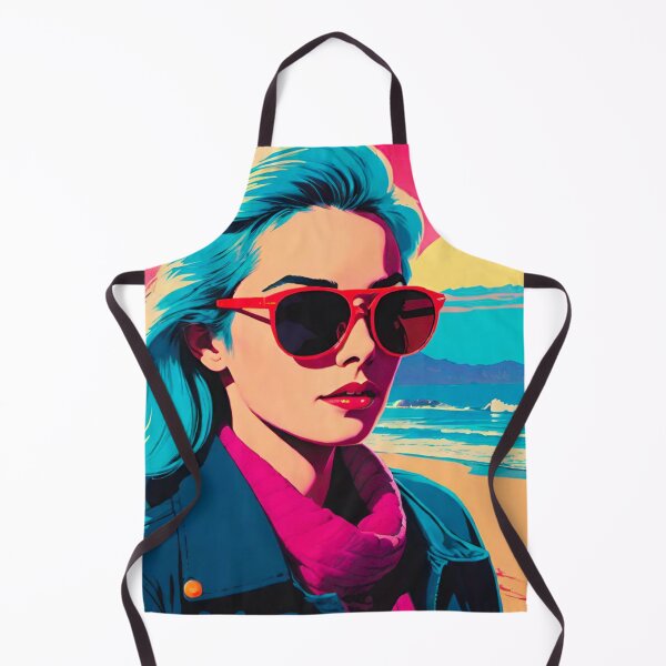 Item preview, Serenity by the Shore: Blue-Grey Haired Beauty on Miami Beach, Florida designed and sold by GrizzlyCollective.
