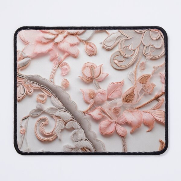 Item preview, Gentle Lace Whimsy: Beautiful Blush and Gray Floral Lace Enchantment designed and sold by roon-ai.